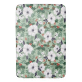 Weißes Weihnachtsgebäck und rotes Beerenmuster Badematte (Vorderseite Vertikal)