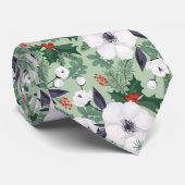 Weißes Weihnachtsgebäck und rotes Beerenmuster Krawatte (Gerollt)