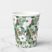 Weißes Weihnachtsgebäck und rotes Beerenmuster Pappbecher (Rechts)