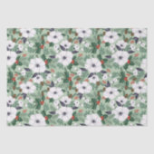 Weißes Weihnachtsgebäck und rotes Beerenmuster Seidenpapier (Vorderseite)