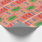 Weißes Weihnachtsgeschenk für Skandinavien Geschenkpapier (Ecke)