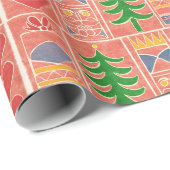 Weißes Weihnachtsgeschenk für Skandinavien Geschenkpapier (Rolleneckpunkt)