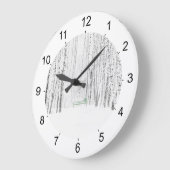 Weißes Weihnachtsgeschichte Große Wanduhr (Winkel)