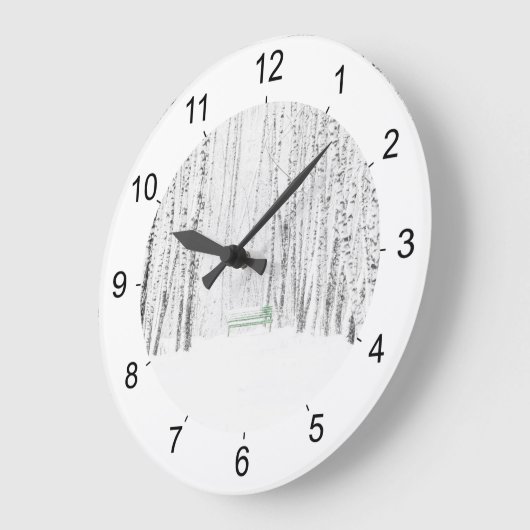 Weißes Weihnachtsgeschichte Große Wanduhr (Winkel)