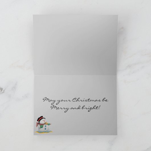 Weißes Weihnachtsgrußkarte Feiertagskarte (Innenseite)