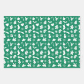 Weißes Weihnachtsmuster Geschenkpapier Set (Vorderseite 2)