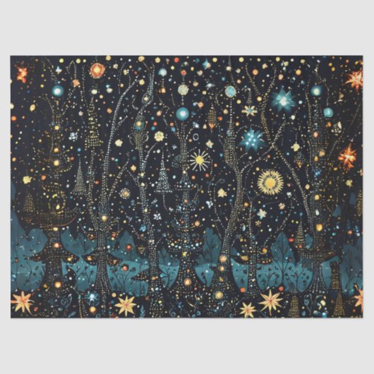 Weißes Weihnachtsnachtsgeschenk Dekoupage Kunsthan Seidenpapier (Vorderseite)