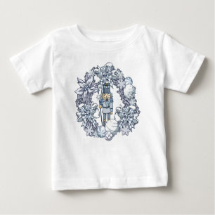 Weißes Weihnachtsnussknacker-Kranz Baby T-shirt