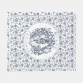 Weißes Weihnachtsnussknacker-Kranz Fleecedecke (Vorderseite (Horizontal))