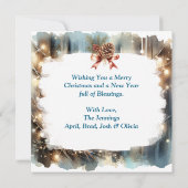 Weißes Weihnachtspferd und Kardinal Landwirtschaft (Rückseite)