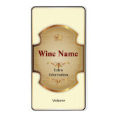 Weißes Weinetikett (Vorne)