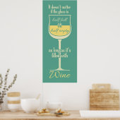 Weißes Weinglas Poster (Küche)