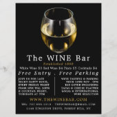 Weißes Weinglas, Weinwerbung/Bar Flyer (Vorne)
