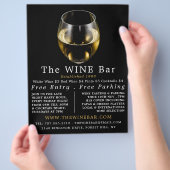 Weißes Weinglas, Weinwerbung/Bar Flyer (Hand)