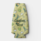 Weißes Weinmuster Flasche Cooler Flaschenkühler (Vorderseite)