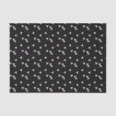 Weißes Weiß auf schwarzen Blätter - Gewebepapier Seidenpapier (Vorderseite)