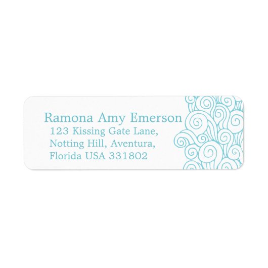 Weißes, weißes, glattes Etikett für die Hochzeitsr (Vorne)