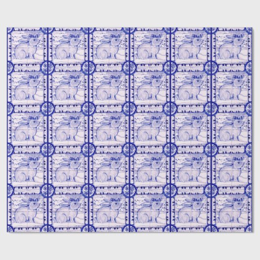 Weißes Weißes Rabbit-Papier Geschenkpapier (Flach)