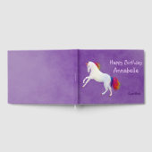 Weißes Weißes Weißes Einhorn - Regenbogenfarben au Gästebuch (Voll)