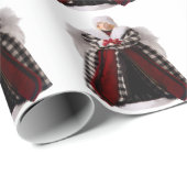 Weißes Whitepaper zum Thema Karierter Roter Engel Geschenkpapier (Rolleneckpunkt)