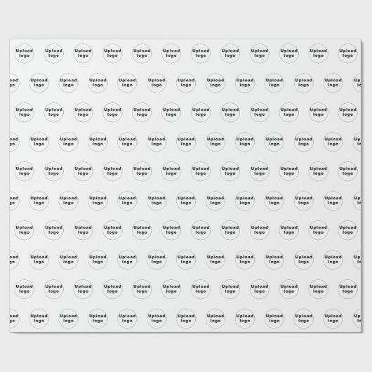 Weißes Whitepaper zum Thema "Nahtlose Firmenlogos" Geschenkpapier (Flach)