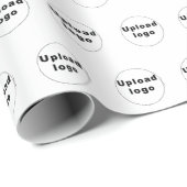 Weißes Whitepaper zum Thema "Nahtlose Firmenlogos" Geschenkpapier (Rolleneckpunkt)