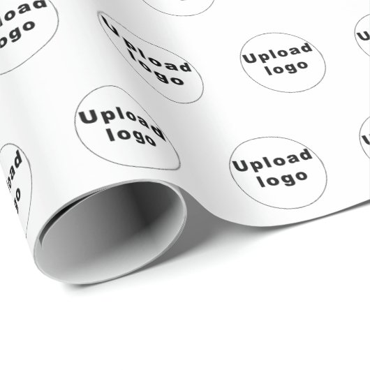 Weißes Whitepaper zum Thema "Nahtlose Firmenlogos" Geschenkpapier (Rolleneckpunkt)