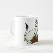 Weißes Wiesel Hermelin Winter Hermelin Wildtiere Kaffeetasse (Vorderseite Links)