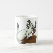 Weißes Wiesel Hermelin Winter Hermelin Wildtiere Kaffeetasse (Mittel)