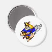 Weißes Wikingbeten Magnet (Vorderseite/Rückseite)