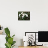 Weißes Wildblumen drucken Poster (Heimbüro)