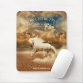 Weißes Wildpferd durch die Wüste - Personalisiert Mousepad (Mit Mouse)