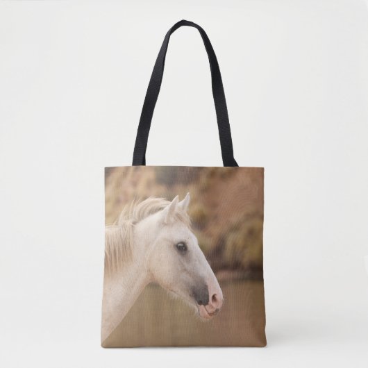 Weißes Wildpferd Tasche (Vorderseite)
