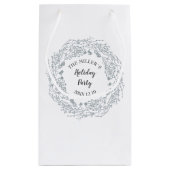 weißes Winterbeeren Wreath-Party Kleine Geschenktüte (Rückseite)
