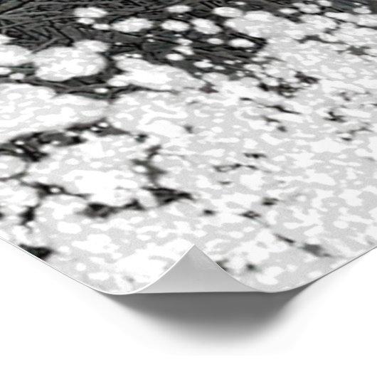 Weißes Winterpferd im Bergwald Poster (Ecke)