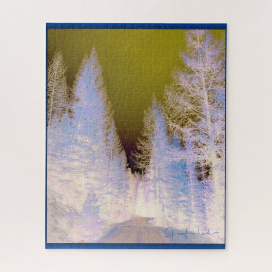 Weißes Wonderland Puzzle (Vertikal)
