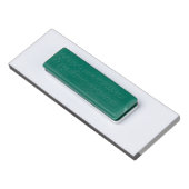 Weißes Zahnlogo schwarzer Zahnarzt oder Zahnarzt Namenschild (Rückseite)