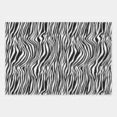 Weißes Zebra Geschenkpapier Set (Vorderseite 2)