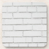 weißes Ziegelstein-Untersetzer-Set Getränkeuntersetzer (Vorderseite)