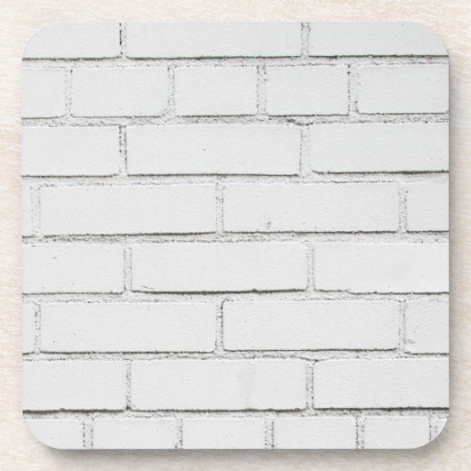 weißes Ziegelstein-Untersetzer-Set Getränkeuntersetzer (Vorderseite)