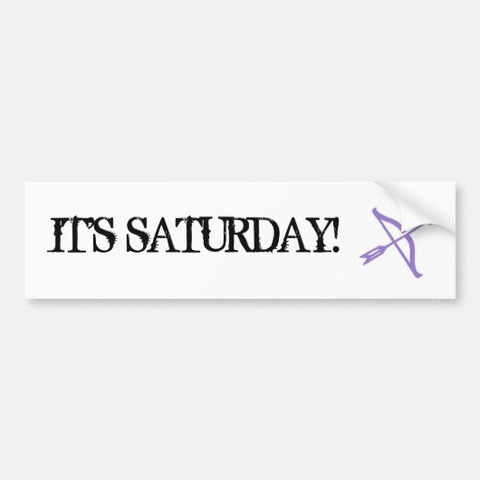 Weißeste Kinder U wissen - es ist Samstag! Autoaufkleber (Vorne)