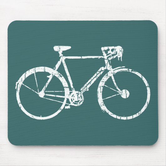 Weißfahrrad Mousepad (Vorne)