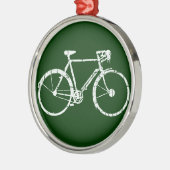Weißfahrrad Ornament Aus Metall (Links)