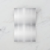 Weißfarbene Blume Golden Frame Silber Aquamarin Dankeskarte (Innenseite)