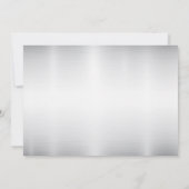 Weißfarbene Blume Golden Frame Silber Aquamarin Save The Date (Rückseite)