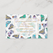 Weißfarbene Schmetterlinge Visitenkarte (Rückseite)