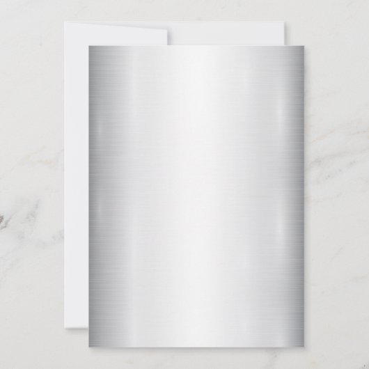 Weißfarbige Blume für Anhänger Silber Einladung (Rückseite)