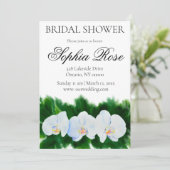 Weißfarbiges Brautparty Einladung (Stehend Vorderseite)