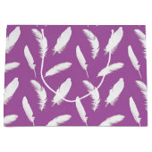 Weißfederdruck auf Amethyst lila Große Geschenktüte (Vorderseite)