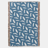 Weißfederdruck auf Denim Blue Decke (Vorderseite Vertikal)